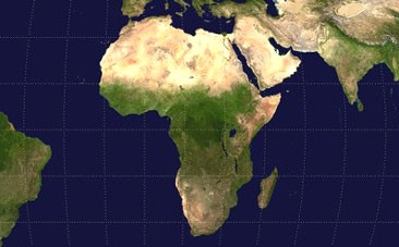 Composite satellite image of Africa 