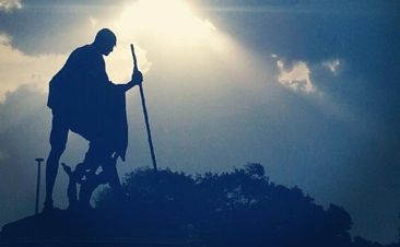 The statue of Mahatma Gandhi 
