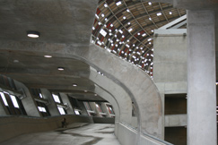 The huge concrete columns inside Soccer City The huge concrete columns inside Soccer City
