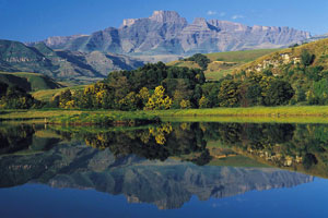 Champagne Castle in the central Drakensberg
