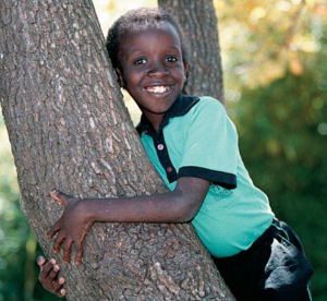 Nkosi in his Melpark Primary school uniform