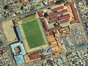 Aerial view of Alex Stadium and Freedom Square