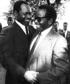 Samora Machel and ANC president Oliver Tambo in 1986 Samora Machel and ANC president Oliver Tambo in 1986