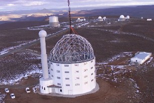 A giant crane completes the placement of the frame for SALT's giant dome