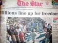 Millions line up for freedom
