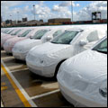 Vehicles ready for export at Port Elizabeth harbour, Eastern Cape
