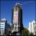 Construction of the luxury Michelangelo Towers apartment building in Sandton, Gauteng
