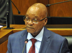 President Jacob Zuma delivers his State of the Nation address in Parliament 