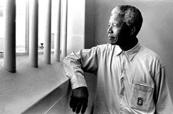 Nelson Mandela's return visit to his Robben Island cell 