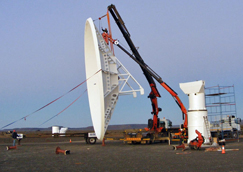 The first dish of the KAT-7 telescope The first dish of the KAT-7 telescope