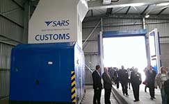 high tech scanner sars scanner, high tech scanner, cargo scanner, cape town harbour