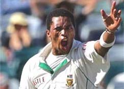 Makhaya Ntini celebrates taking another wicket arthur, australia, blacks, caps, cricket, graeme, makhaya, mickey, new, ntini, proteas, smith, south, wanderers, zealand, africa Makhaya Ntini celebrates taking another wicket arthur, australia, blacks, caps, cricket, graeme, makhaya, mickey, new, ntini, proteas, smith, south, wanderers, zealand, africa