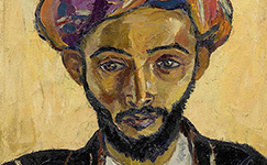 irma stern painting painting, arab in black, irma stern