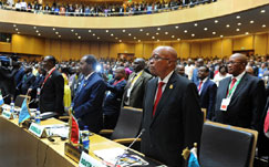 South African President Jacob Zuma at the 22nd African Union summit 