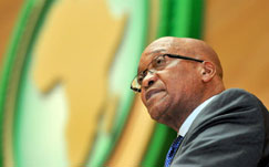 South African President Jacob Zuma at the 22nd African Union summit 