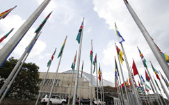 Financing for Development flags flags, third financing for development conference, addis ababa, post-2015 
development agenda, financing for development