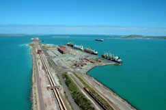 The port of Saldanha on South Africa's south-western coast 