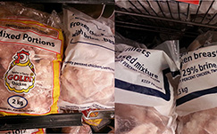 Frozen chicken pieces frozen chicken pieces, supermarket, chicken