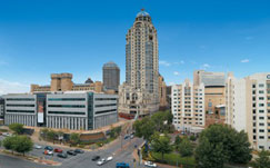 Sandton central business district in northern Johannesburg 
