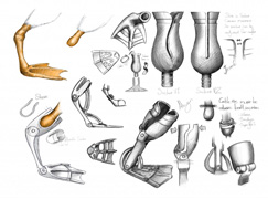 Goose leg designs ozzie, goose, prosthetic leg, amputee, 3d printing, bunnycorp, centre for 
rapid prototyping and manufacturing, rsg, 3d printing systems, sue 
burger, philip van der walt, central university of technology