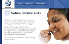 VW South Africa Customer Interaction Centre 