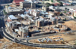 An aerial view of Brickfields under construction
