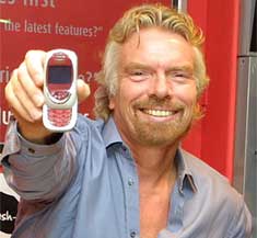 Sir Richard Branson, president of Virgin Mobile 