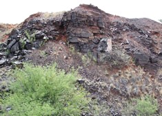 Manganese outcrops in the Kalahari Manganese Field 