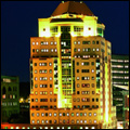 A night view of the central business district of Sandton, Gauteng