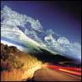 Table Mountain under floodlights, Western Cape