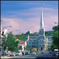 Graaff-Reinet, Eastern Cape: main street with old church in background