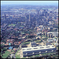 Johannesburg, Gauteng: Johannesburg Hospital and the city skyline, looking east