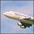 South African Airways Boeing 747 in flight