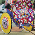 Decorated ricksha cart, Durban, KwaZulu-Natal