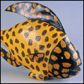 Handpainted paper mach fish ornament