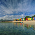 Early morning on St James Beach, False Bay, Western Cape