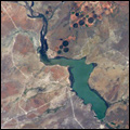 Water reservoir and agriculture near Kimberley