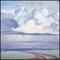 Landscape with Cumulus Clouds (1965) by Willem Coetzer (1900-1983)