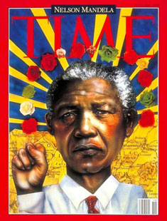 Nelson Mandela on the cover of Time magazine Nelson Mandela on the cover of Time magazine