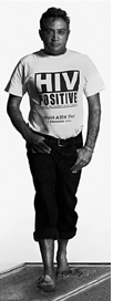 Zackie Achmat in the We All Have Aids campaign