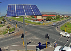 Solar powered traffic light 
