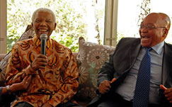 Nelson Mandela with South African President Jacob Zuma 