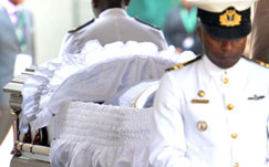 Nelson Mandela's lies in state at the Union Buildings in Pretoria 
