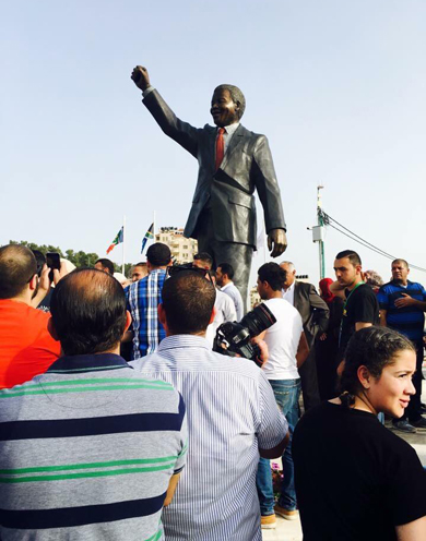 Mandela statue in Palestine