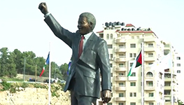 nelson mandela statue palestine south africa, palestine, nelson mandela, joburg, mayor parks tau