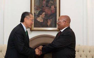 World Bank chief, SA govt talk growth