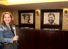 The hotel reception area 