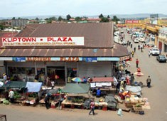 Overlooking the informal market in Union Street 