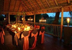 Bush dinner under the African night sky Bush dinner under the African night sky