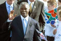 President Thabo Mbeki arrives at the 2005 G8 Summit Mbeki, gleneagles, g8